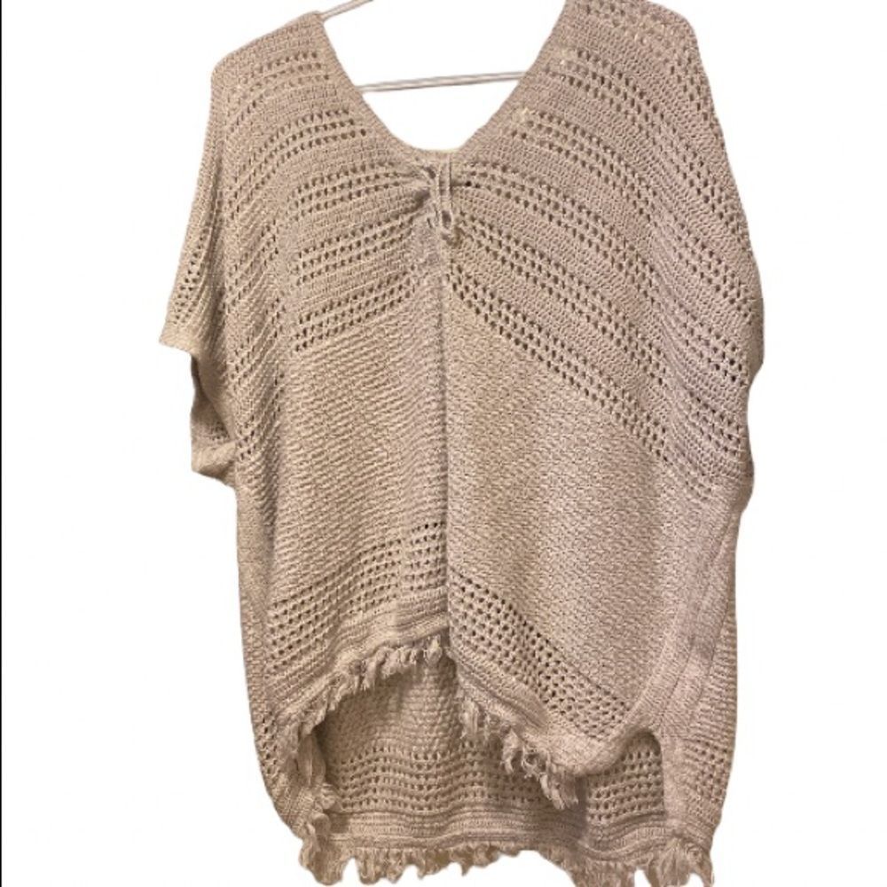 100% cotton knit crochet slip or beach cover up XXL
